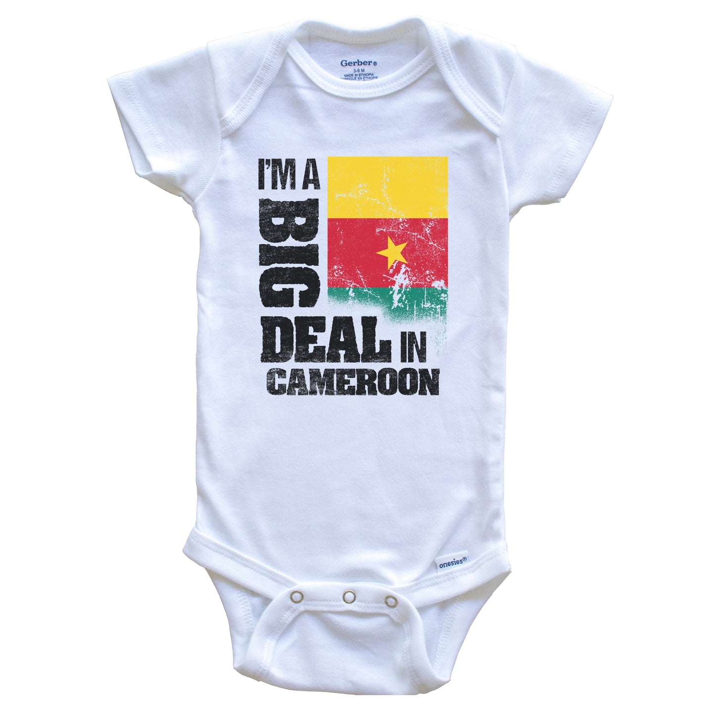 I'm A Big Deal In Cameroon Funny Cameroonian Flag Baby Bodysuit