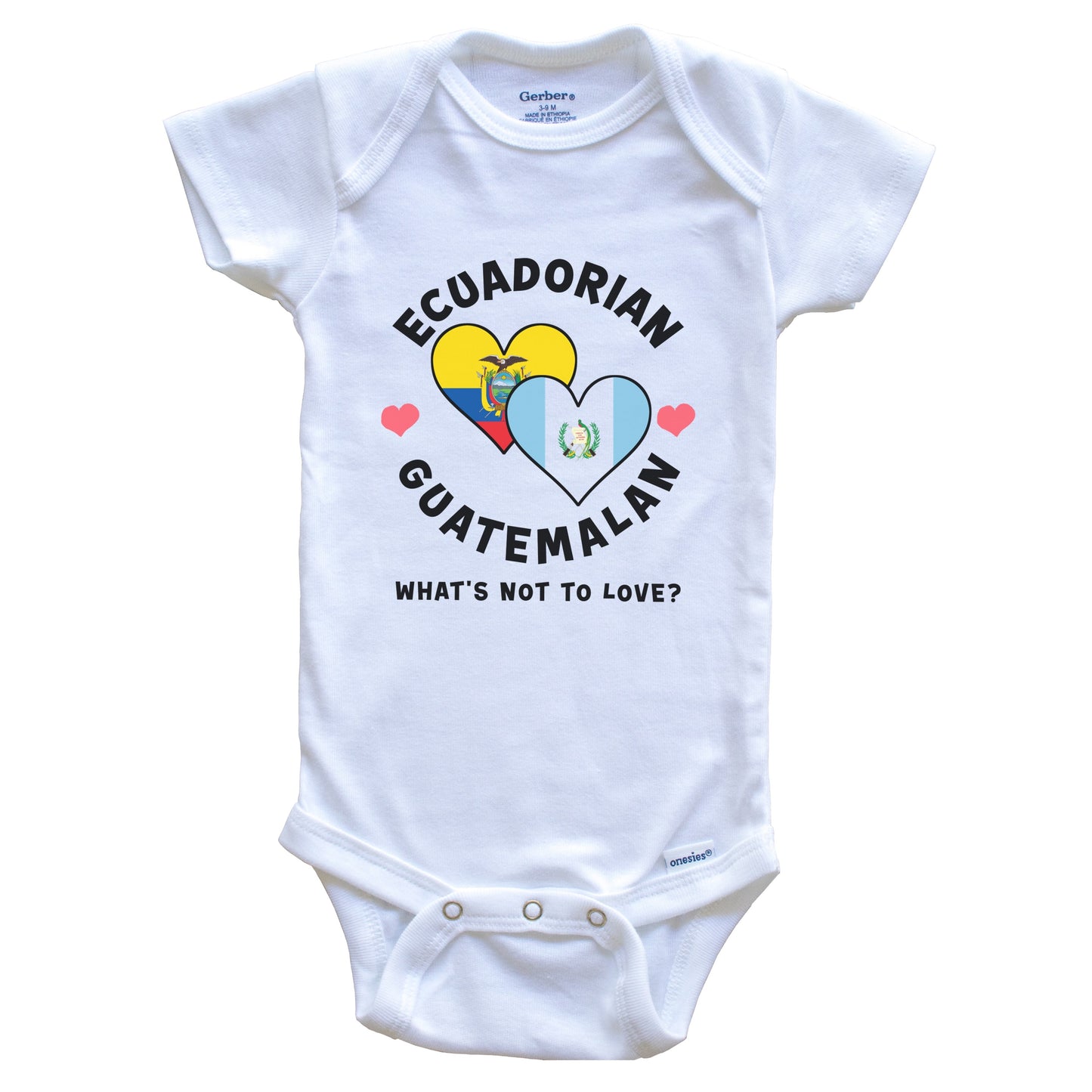 Ecuadorian Guatemalan What's Not To Love Heart Flags Baby Bodysuit