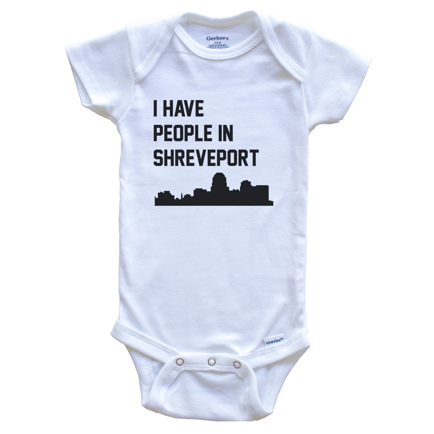 I Have People In Shreveport Louisiana Skyline Baby Bodysuit
