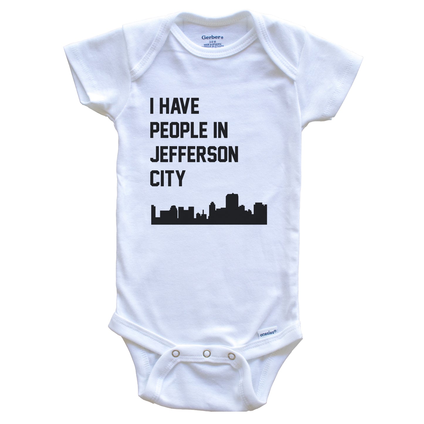 I Have People In Jefferson City Missouri Skyline Baby Bodysuit
