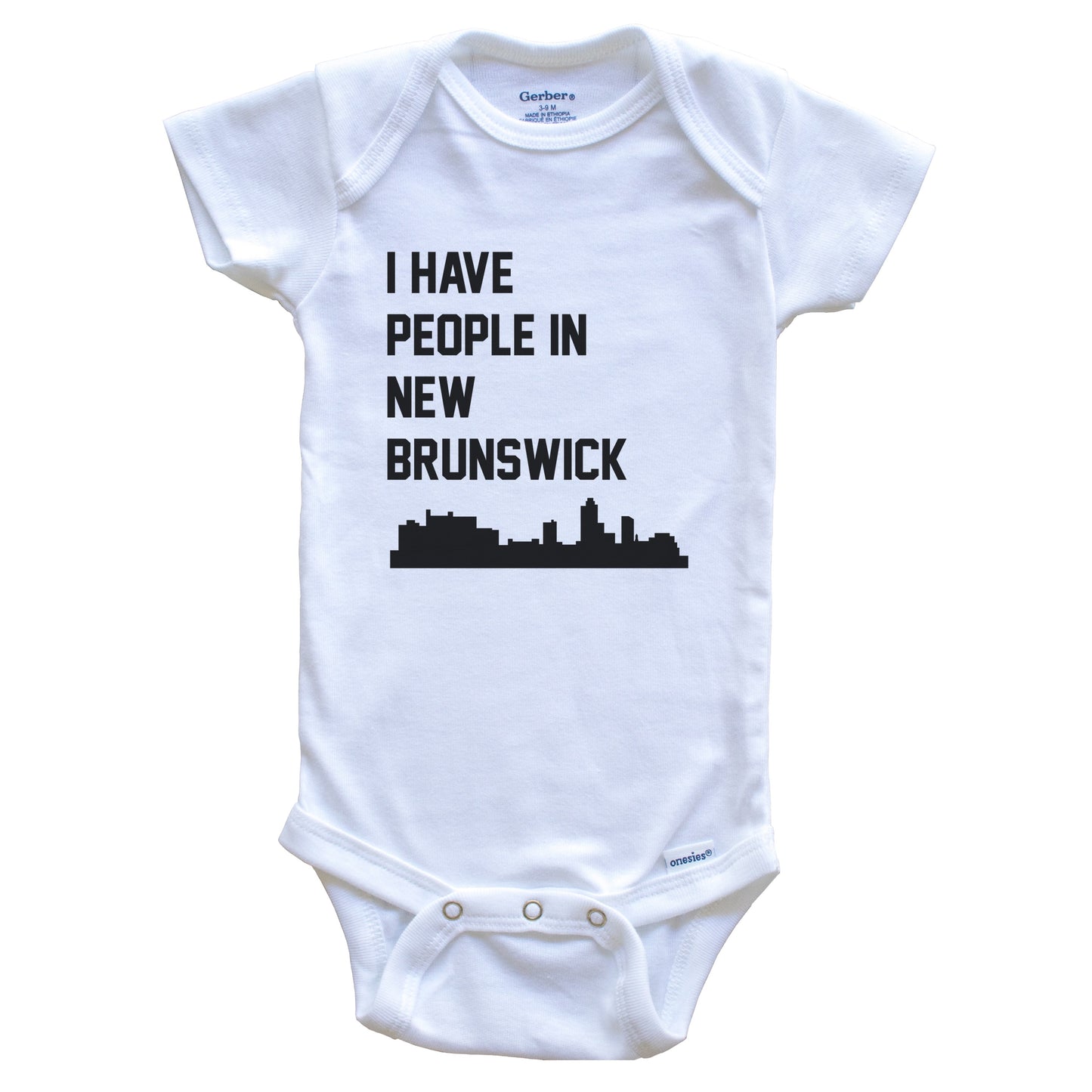 I Have People In New Brunswick New Jersey Skyline Baby Bodysuit
