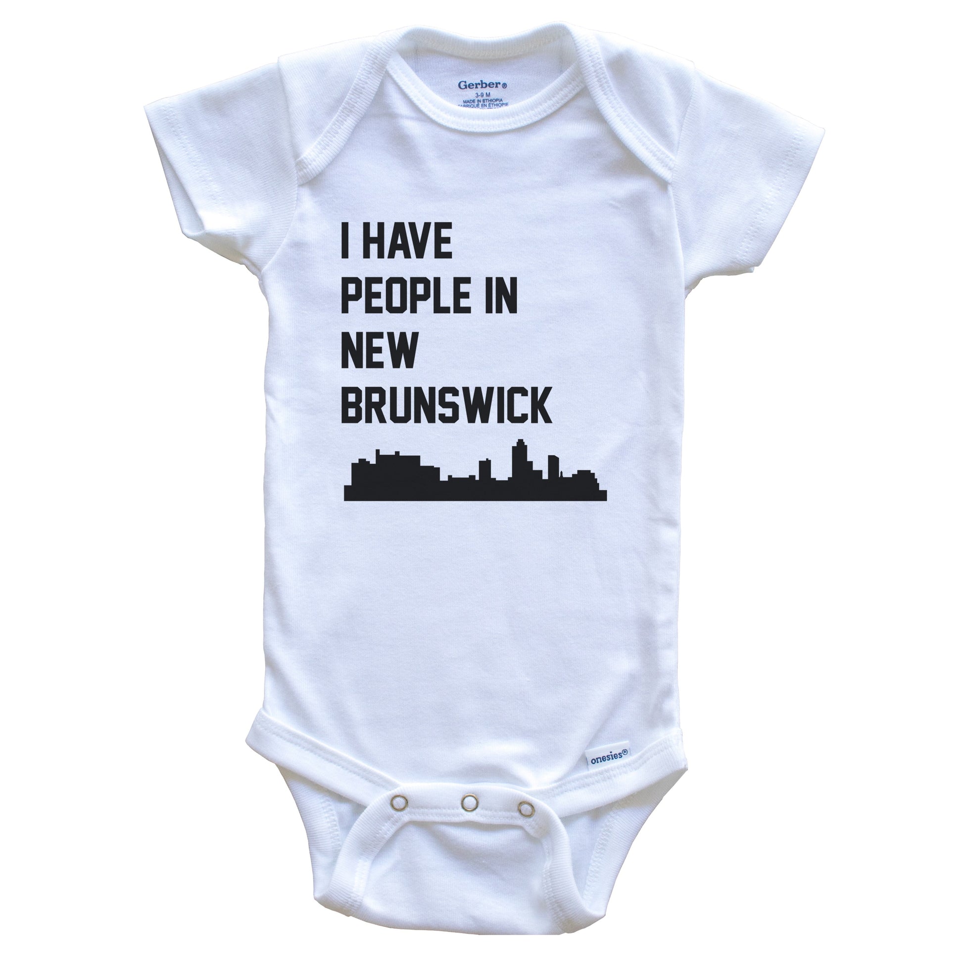 I Have People In New Brunswick New Jersey Skyline Baby Bodysuit