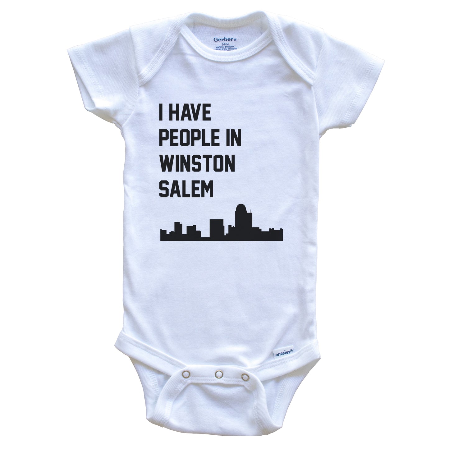 I Have People In Winston-Salem North Carolina Skyline Baby Bodysuit