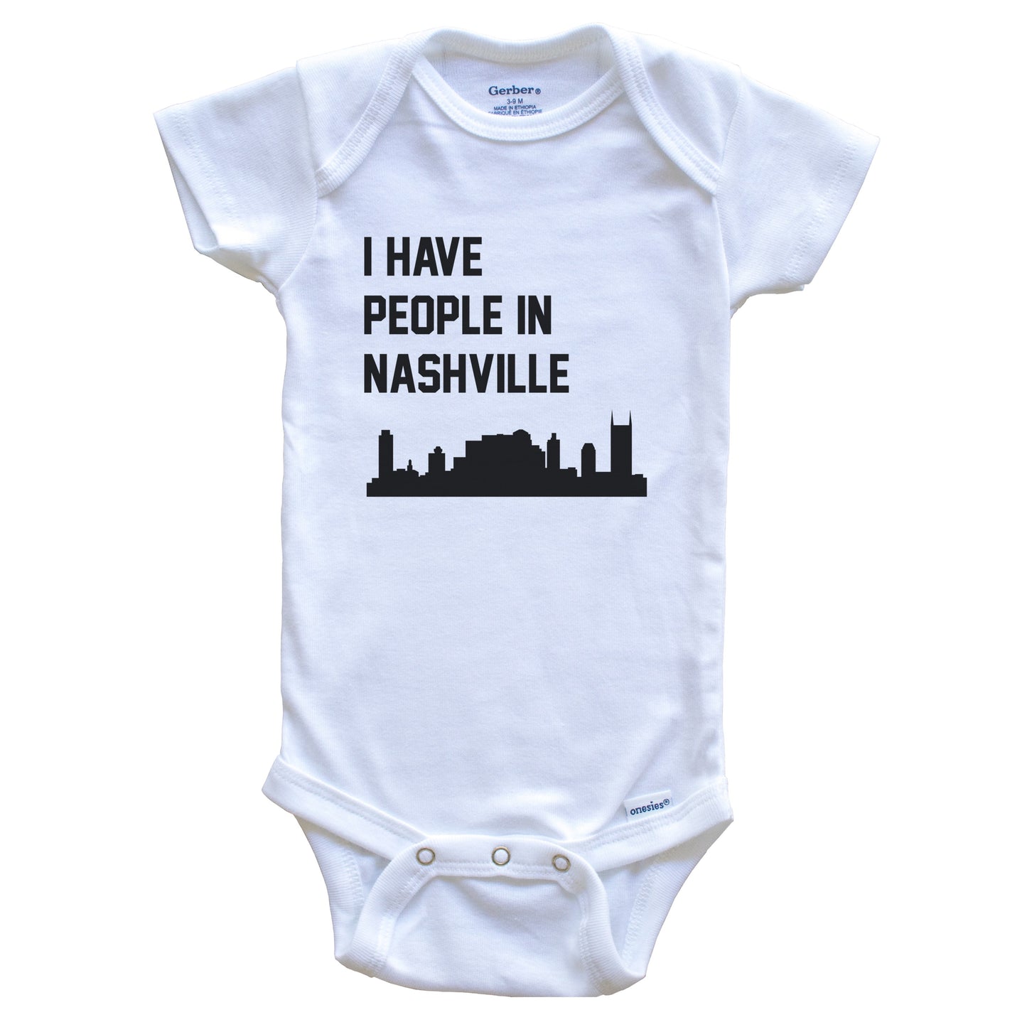 I Have People In Nashville Tennessee Skyline Baby Bodysuit