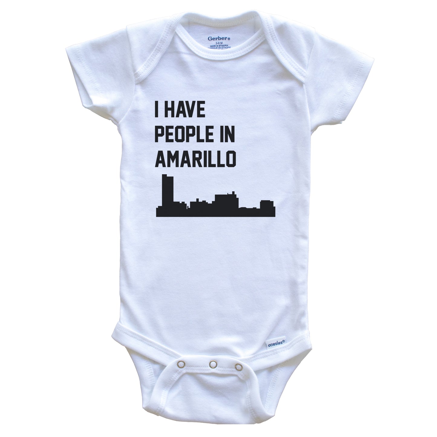 I Have People In Amarillo Texas Skyline Baby Bodysuit