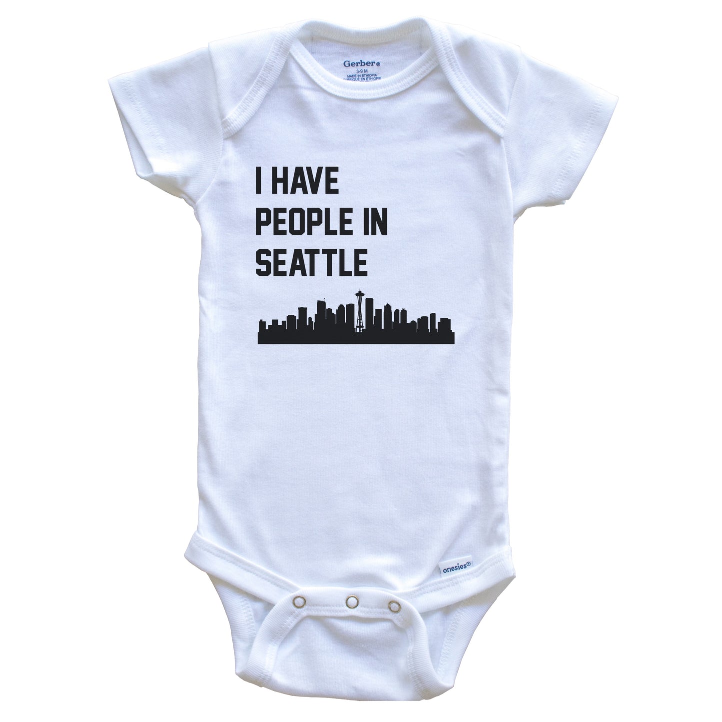 I Have People In Seattle Washington Skyline Baby Bodysuit
