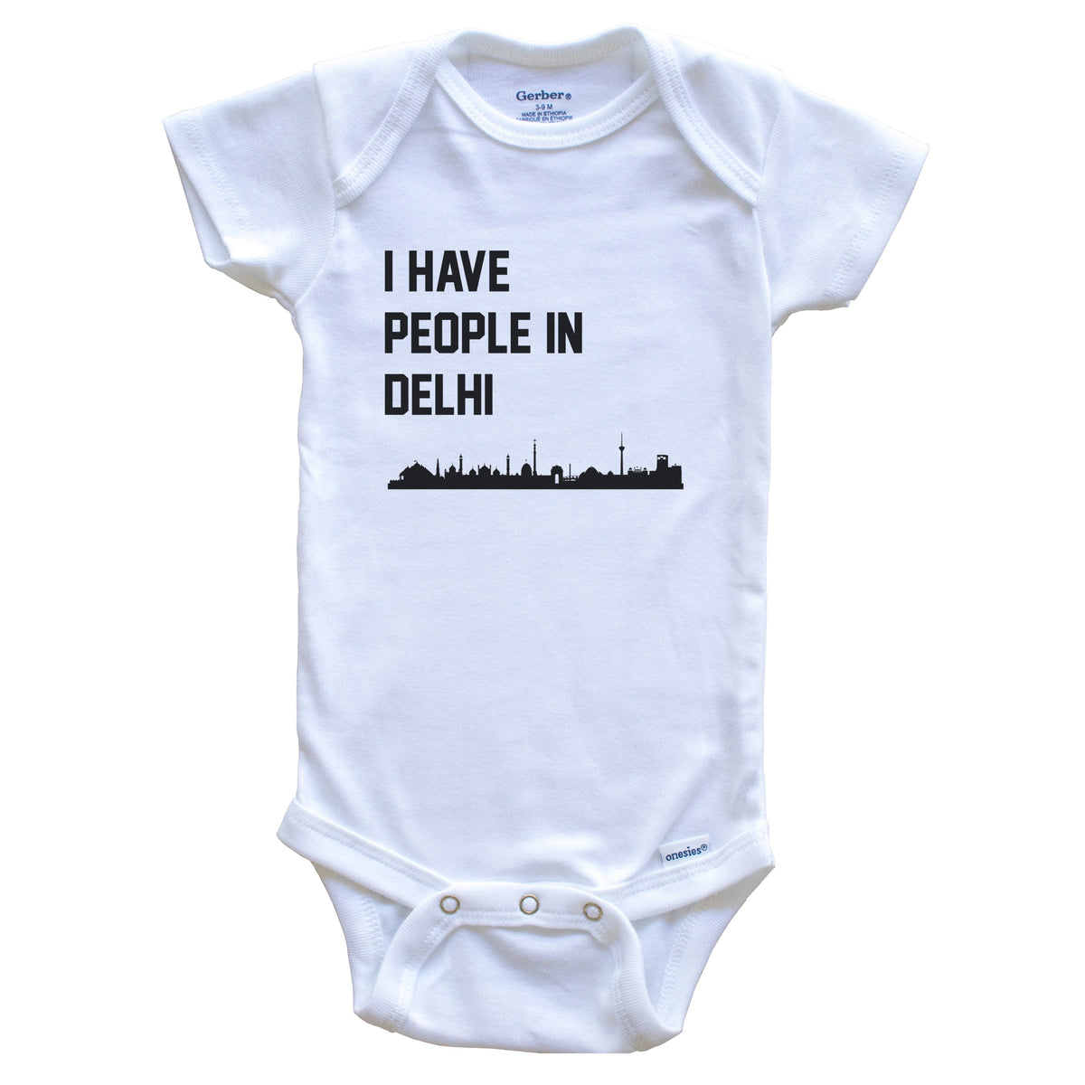 I Have People In Delhi India Skyline Baby Bodysuit