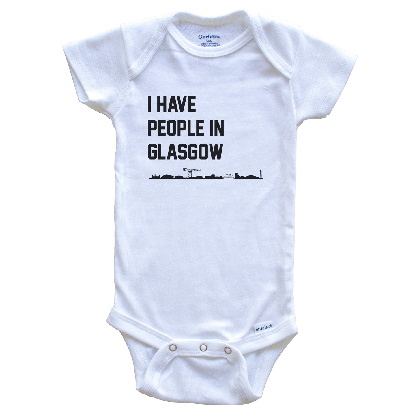 I Have People In Glasgow Scotland Skyline Baby Bodysuit