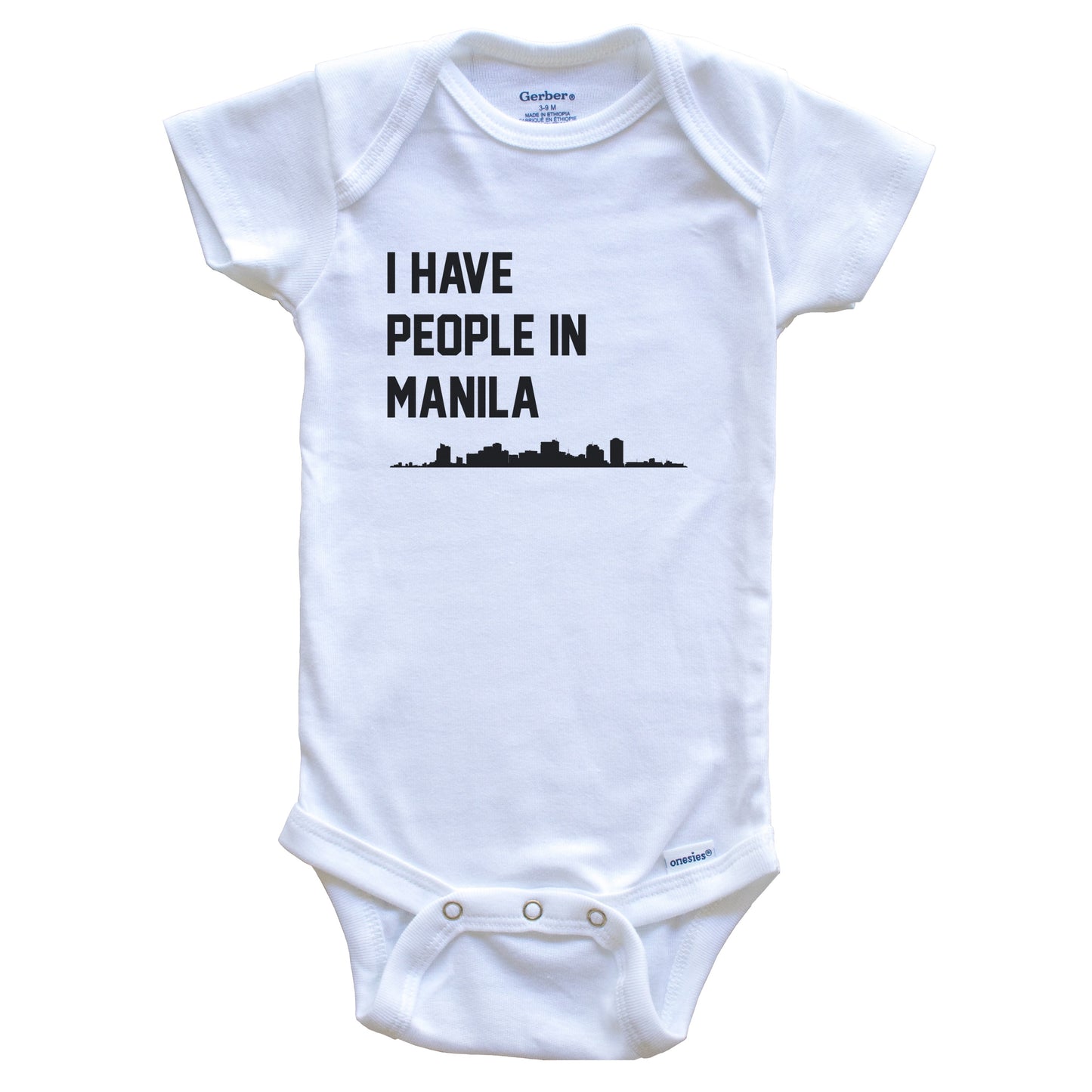 I Have People In Manila Philippines Skyline Baby Bodysuit