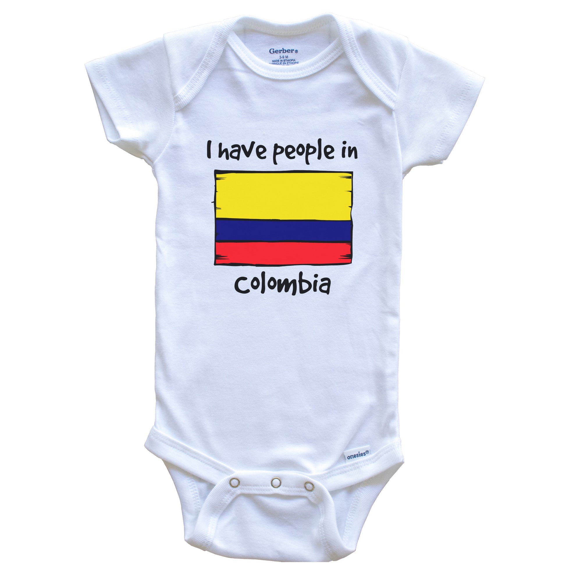 I Have People In Colombia Colombian Flag Baby Bodysuit