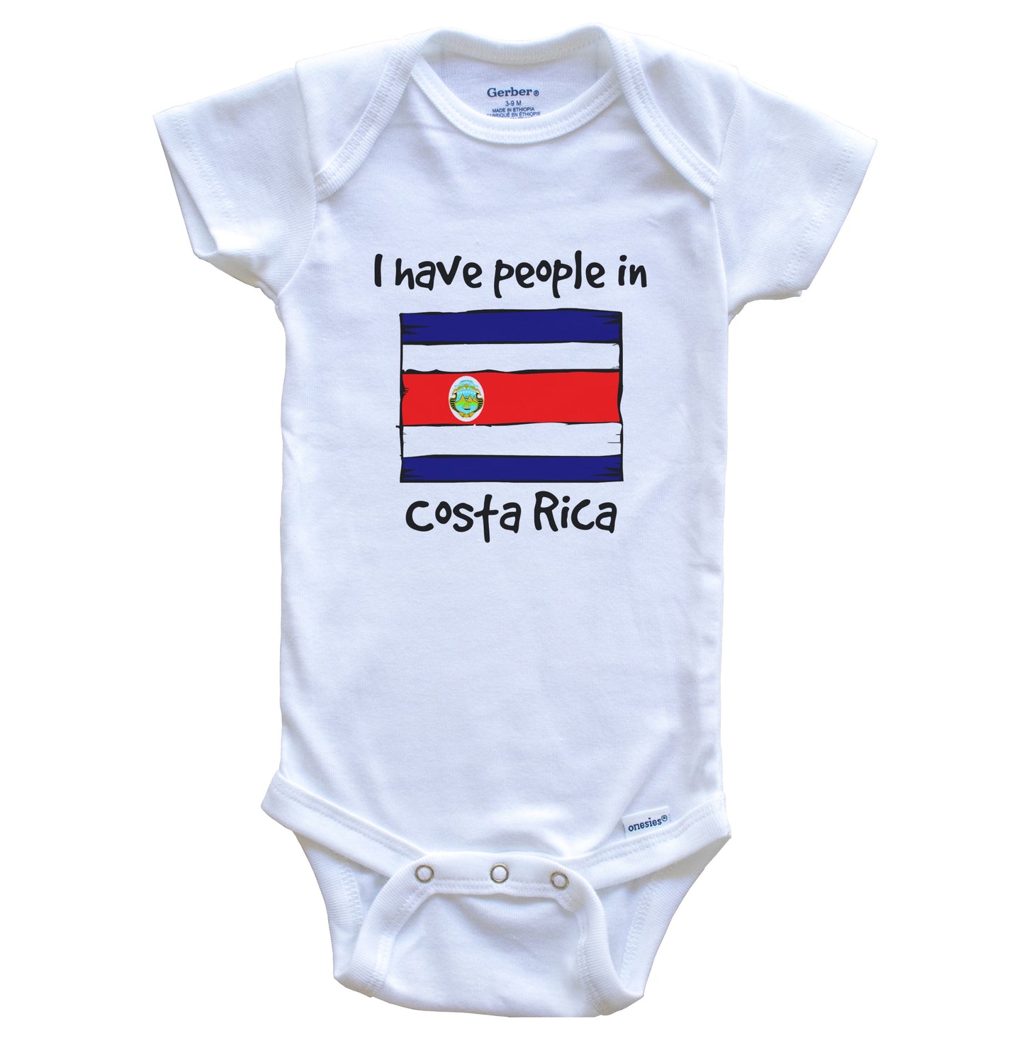 I Have People In Costa Rica Costa Rican Flag Baby Bodysuit