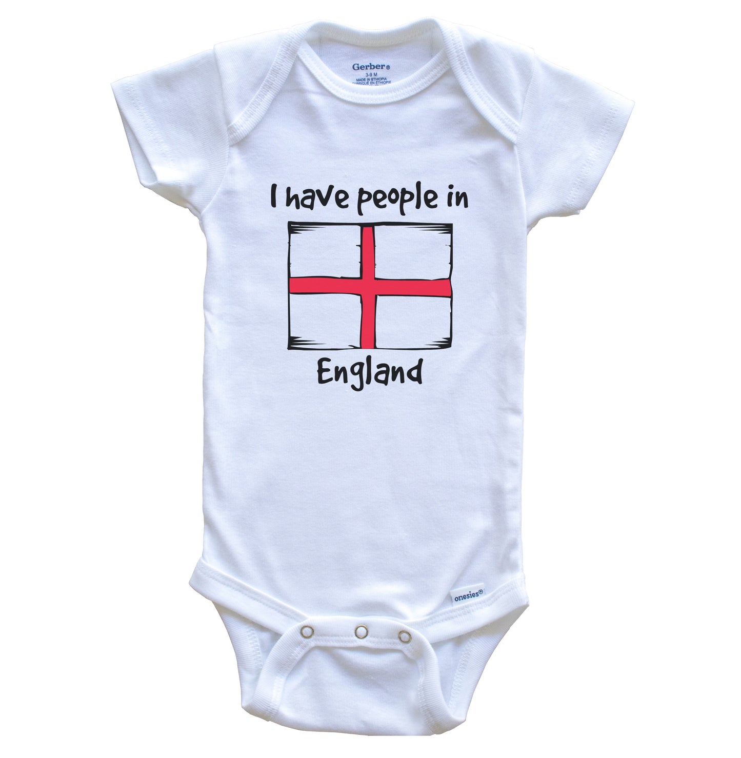I Have People In England English Flag Baby Bodysuit