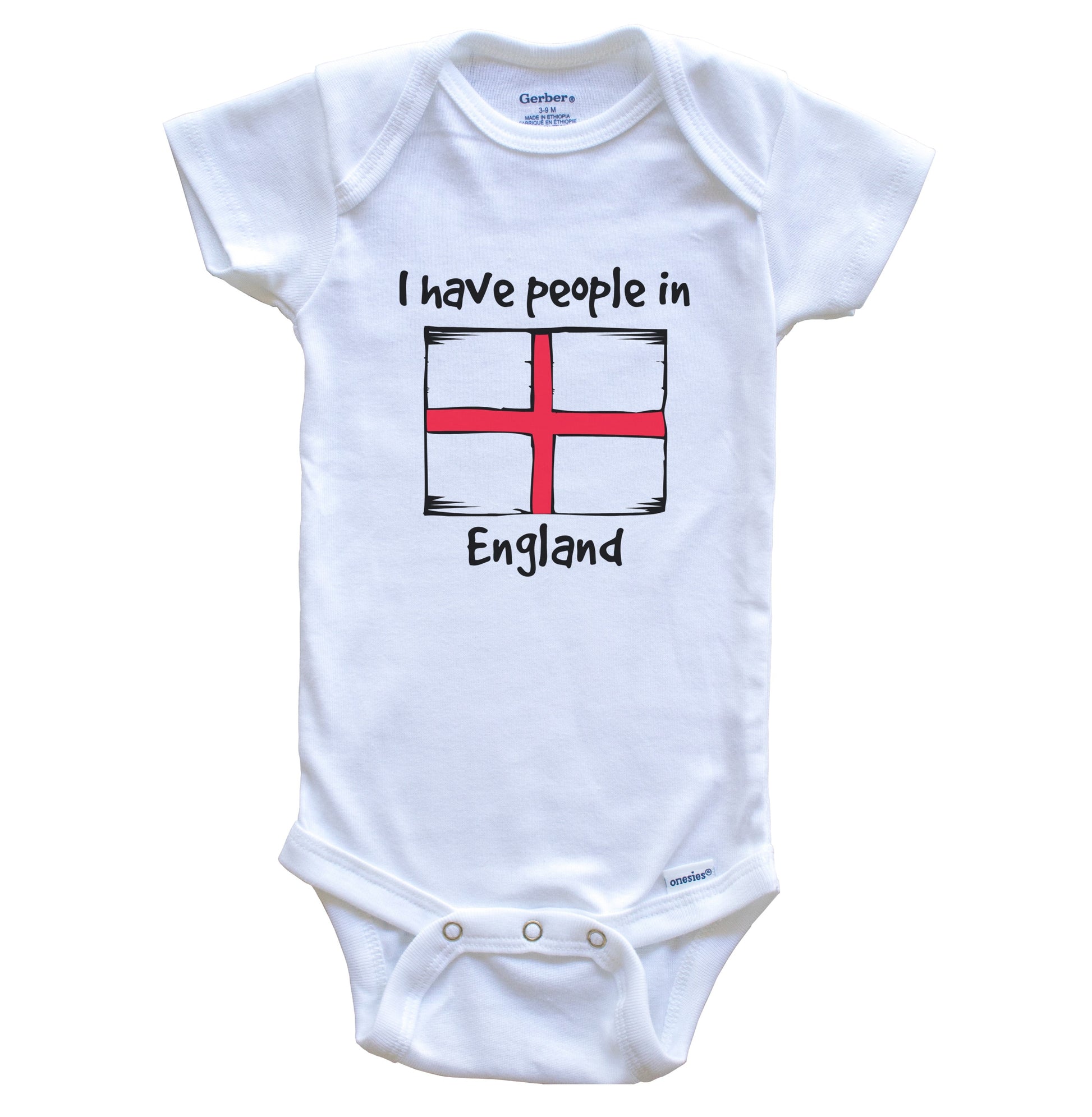 I Have People In England English Flag Baby Bodysuit