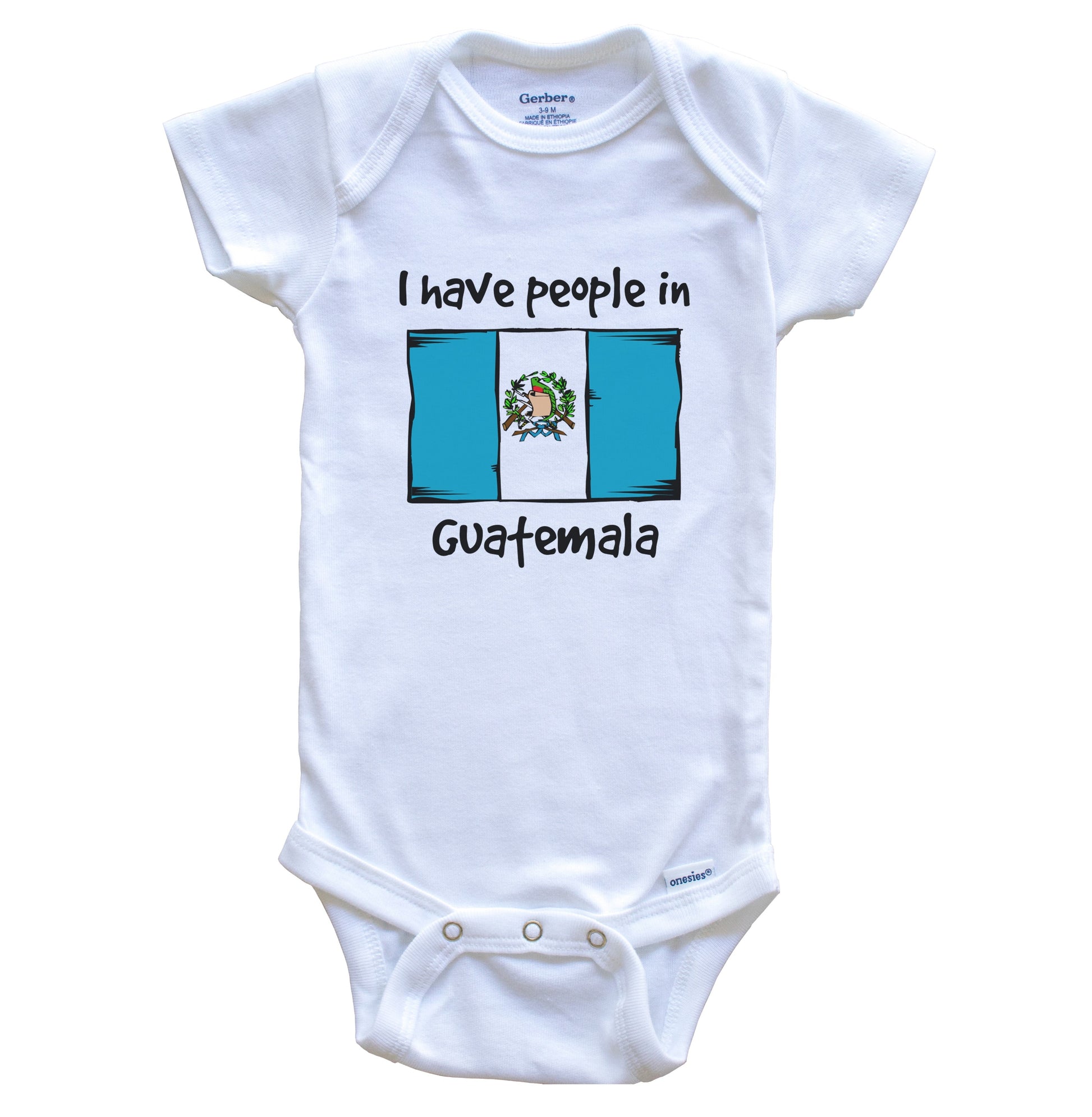 I Have People In Guatemala Guatemalan Flag Baby Bodysuit
