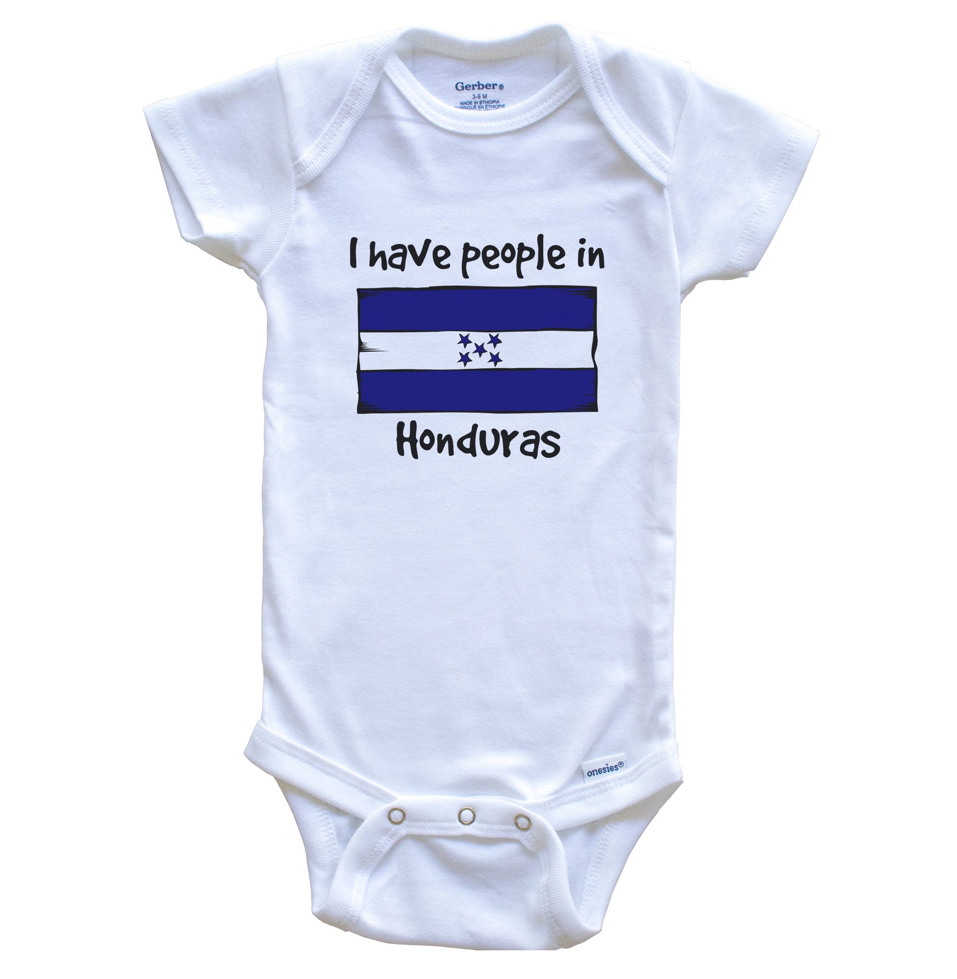 I Have People In Honduras Honduran Flag Baby Bodysuit