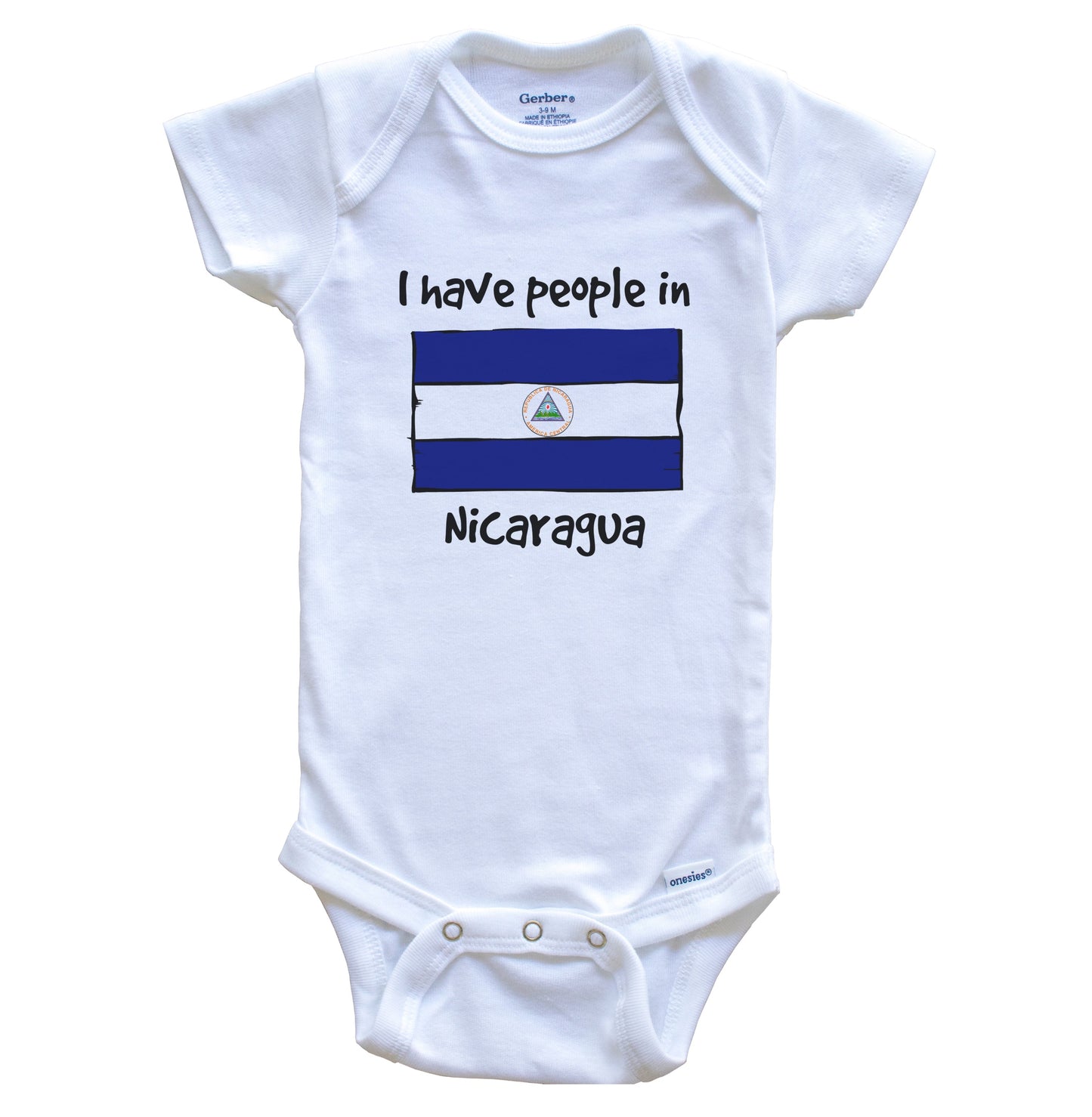 I Have People In Nicaragua Nicaraguan Flag Baby Bodysuit