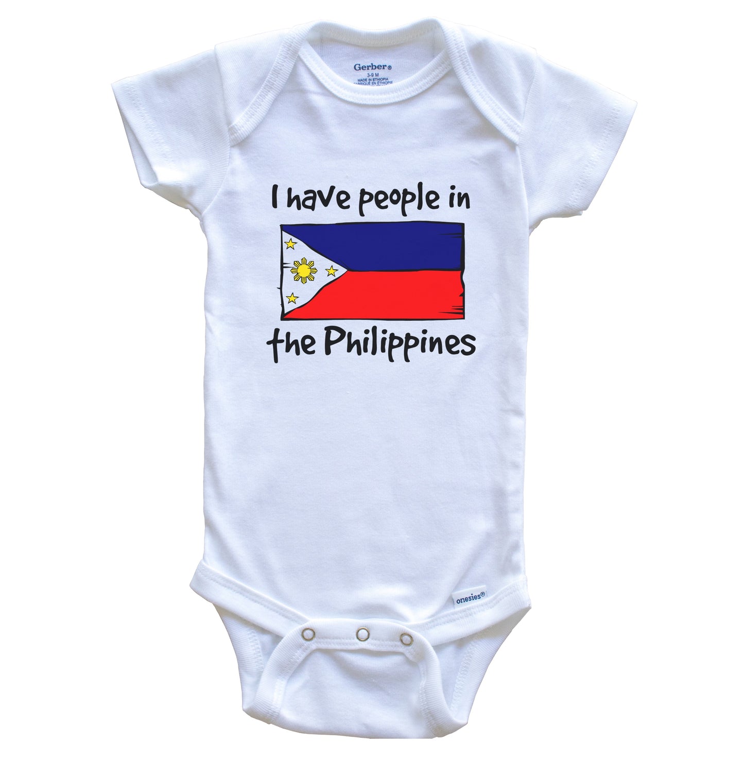 I Have People In the Philippines Filipino Flag Baby Bodysuit