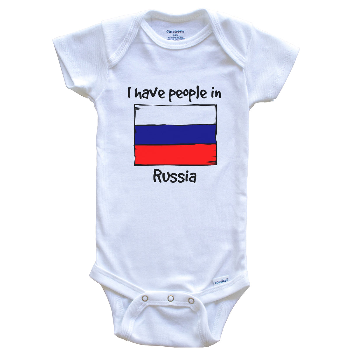 I Have People In Russia Russian Flag Baby Bodysuit
