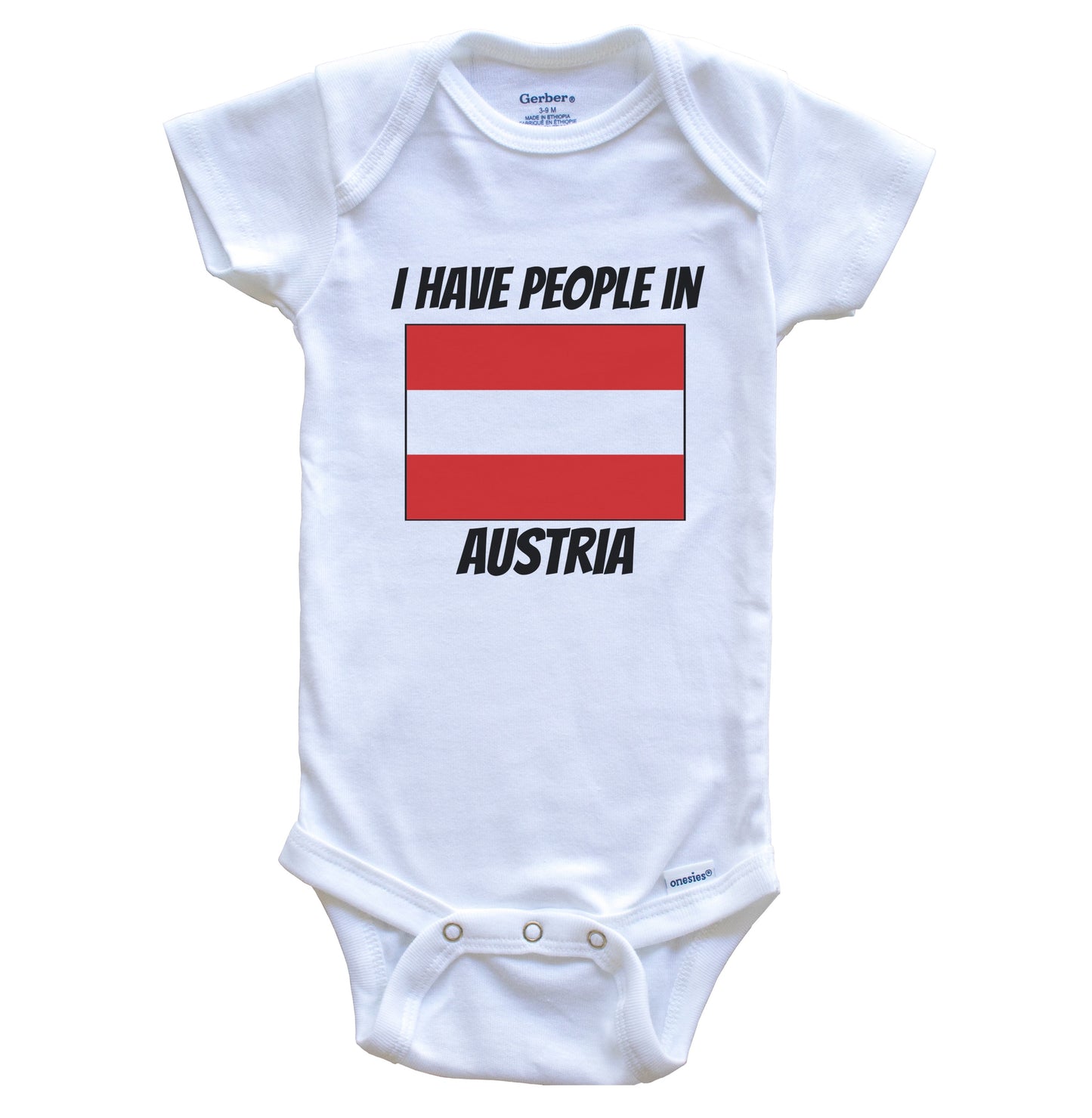 Austrian Flag I Have People In Austria Baby Bodysuit