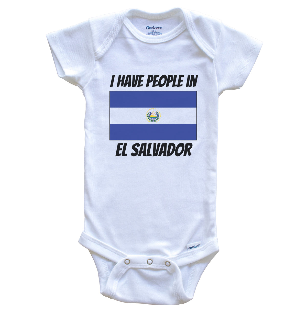 Salvadoran Flag I Have People In El Salvador Baby Bodysuit