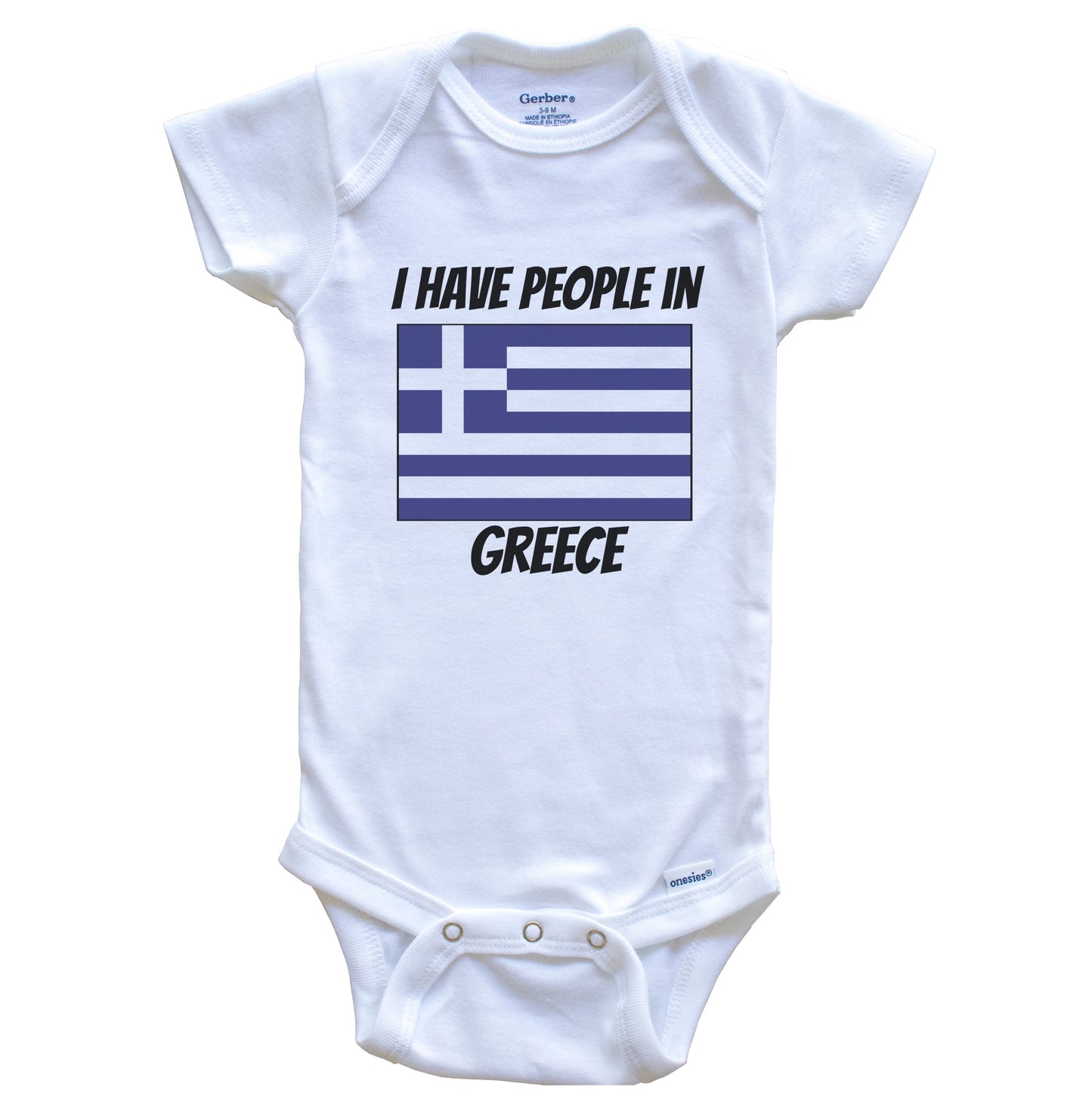 Greek Flag I Have People In Greece Baby Bodysuit