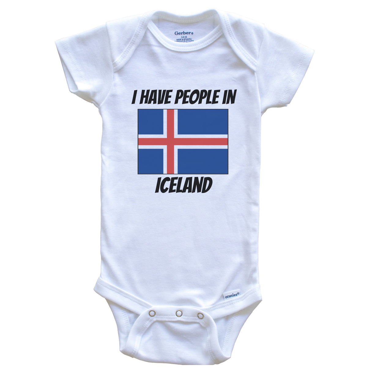 Icelandic Flag I Have People In Iceland Baby Bodysuit
