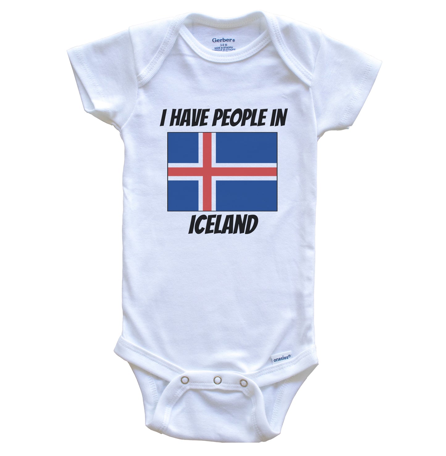 Icelandic Flag I Have People In Iceland Baby Bodysuit