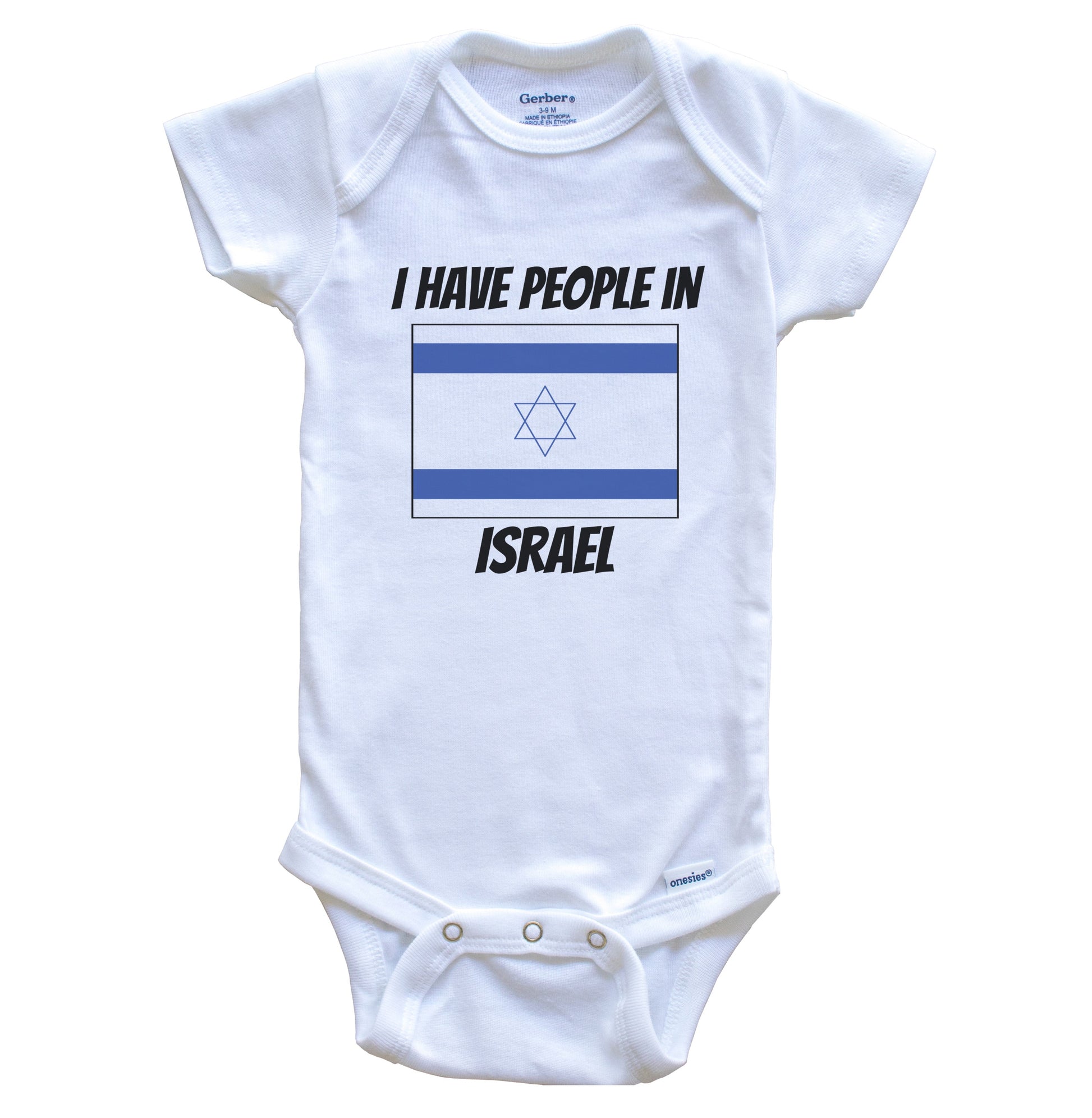 Israeli Flag I Have People In Israel Baby Bodysuit
