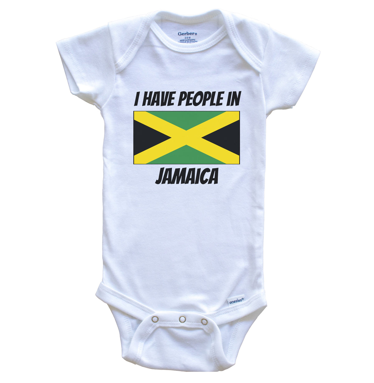Jamaican Flag I Have People In Jamaica Baby Bodysuit