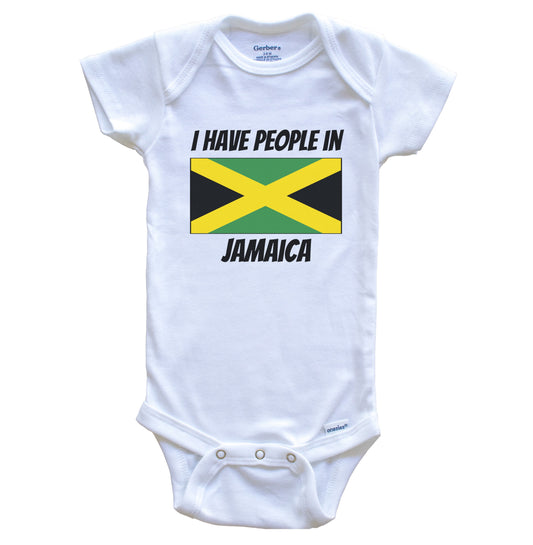 Jamaican Flag I Have People In Jamaica Baby Bodysuit