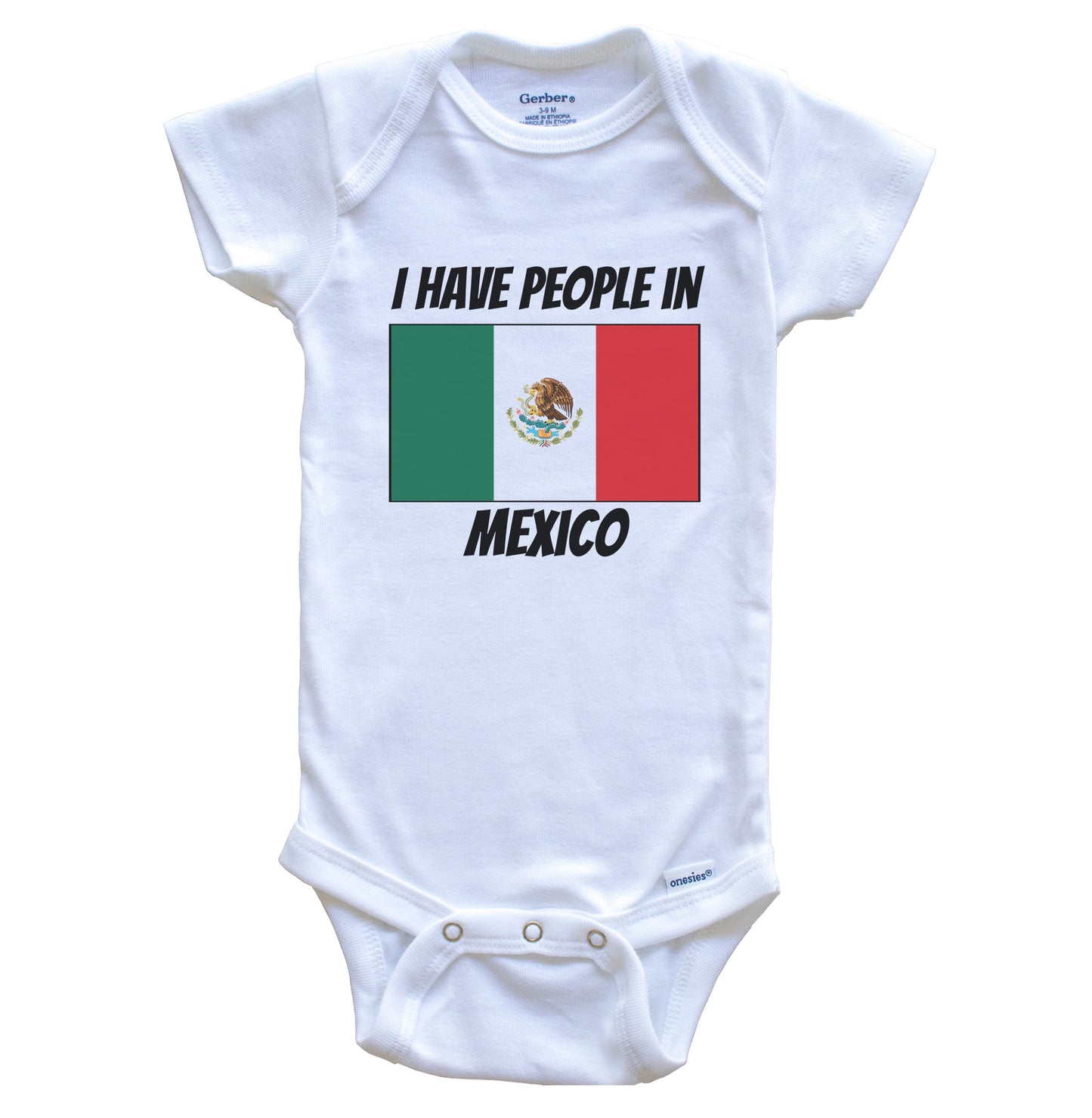 Mexican Flag I Have People In Mexico Baby Bodysuit