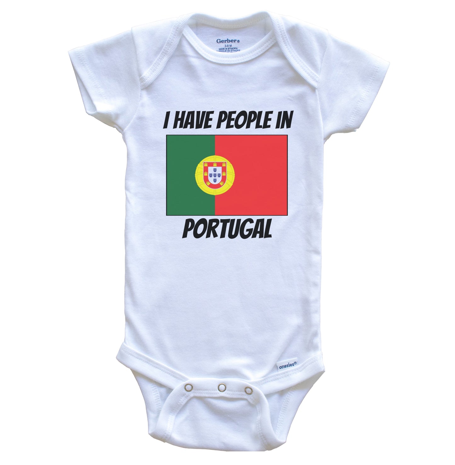 Portuguese Flag I Have People In Portugal Baby Bodysuit