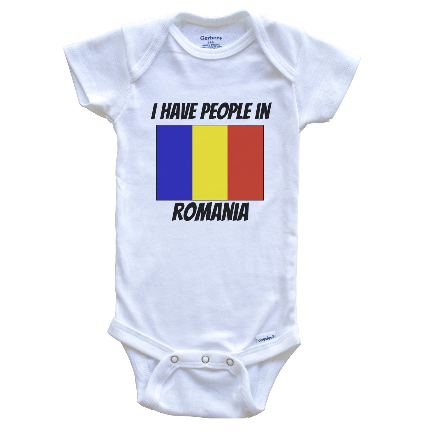 Romanian Flag I Have People In Romania Baby Bodysuit
