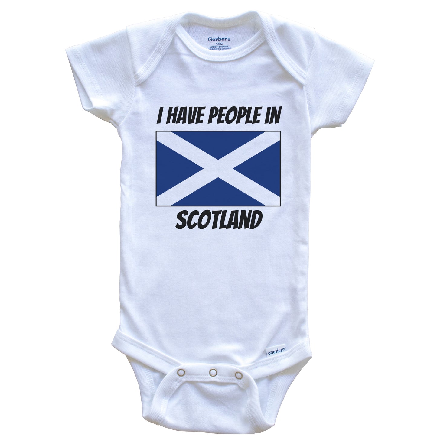Scottish Flag I Have People In Scotland Baby Bodysuit