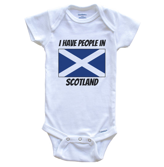 Scottish Flag I Have People In Scotland Baby Bodysuit