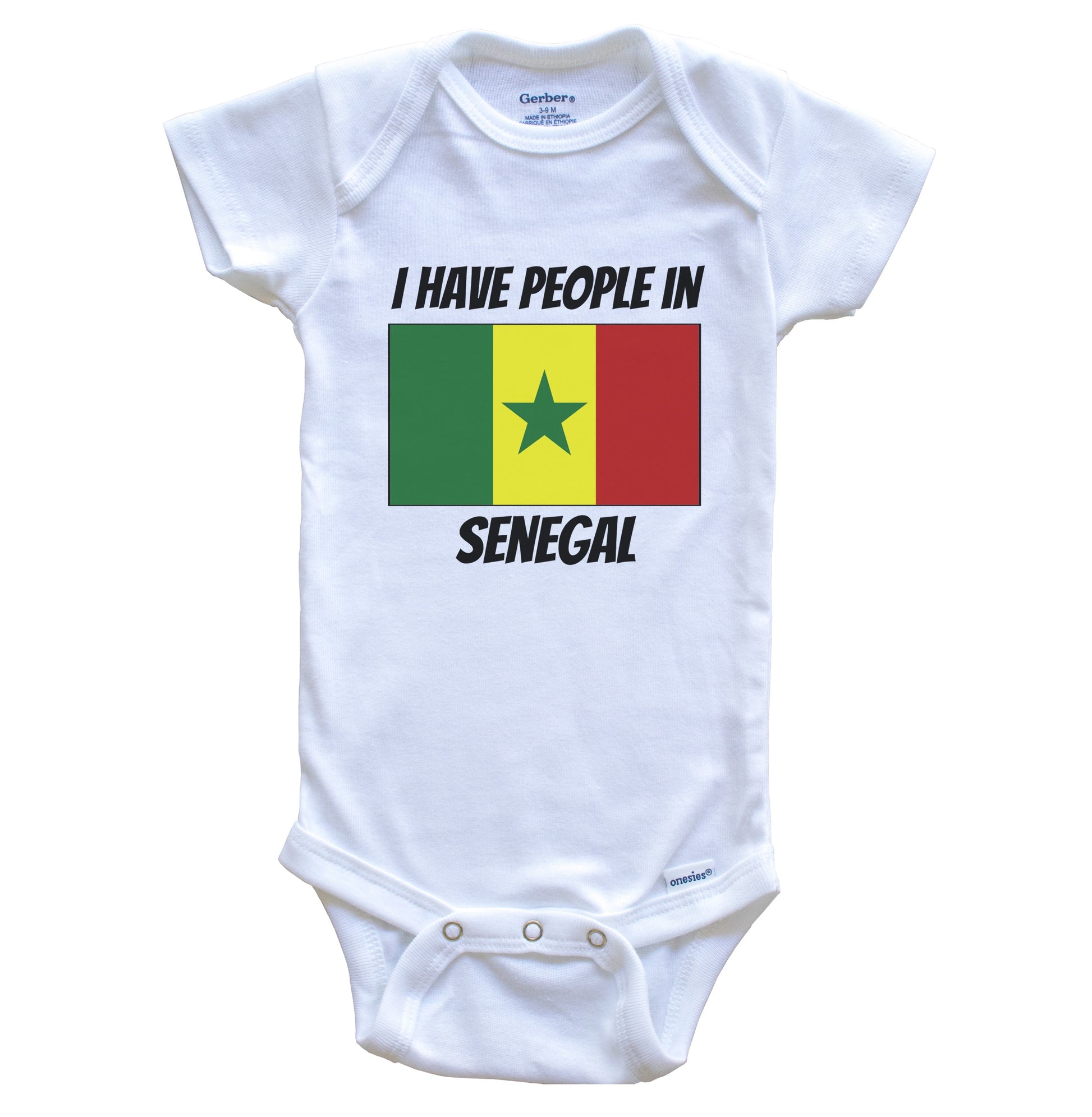 Senegalese Flag I Have People In Senegal Baby Bodysuit