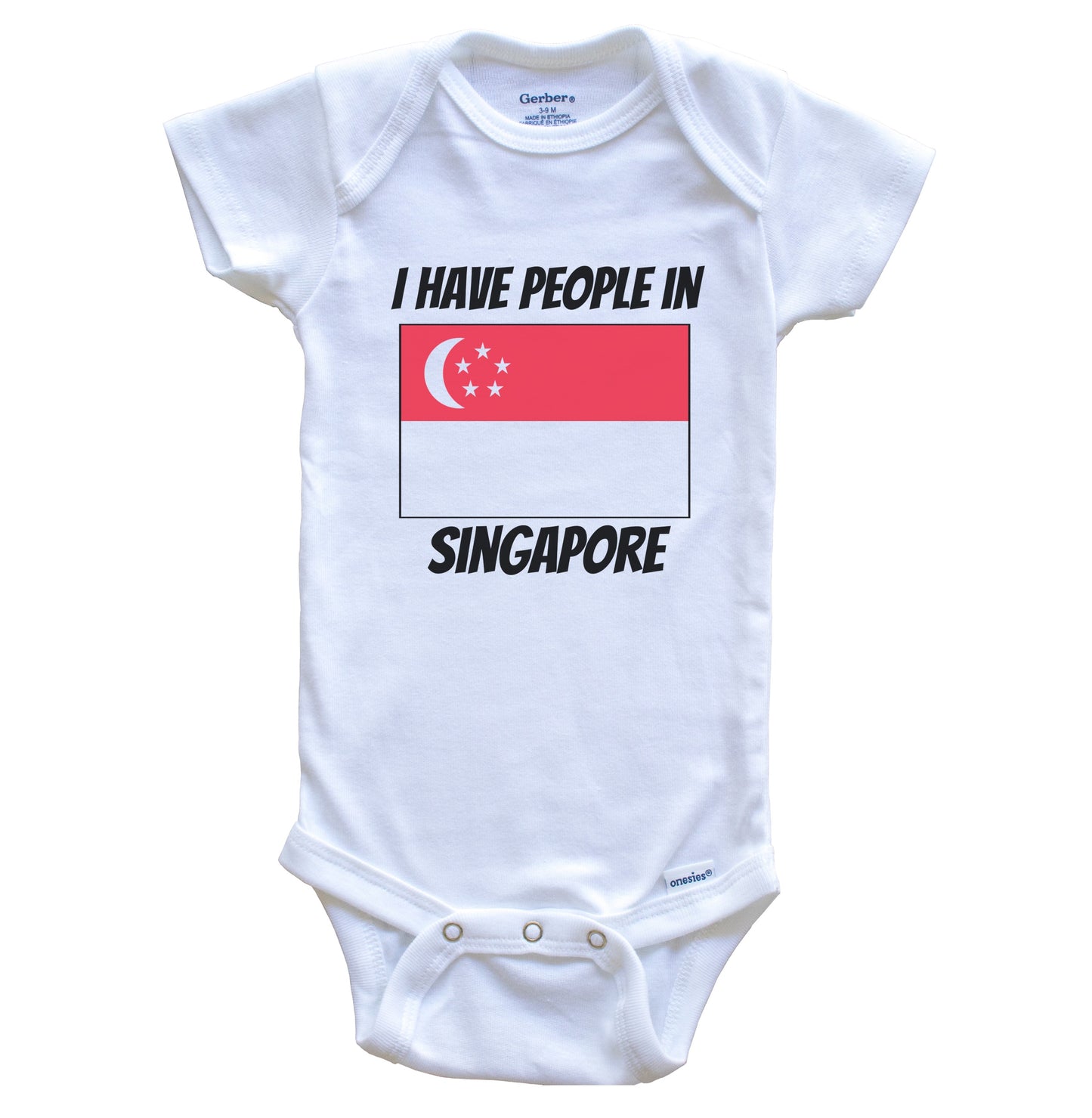 Singaporean Flag I Have People In Singapore Baby Bodysuit
