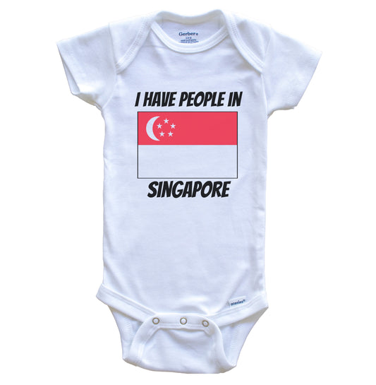 Singaporean Flag I Have People In Singapore Baby Bodysuit