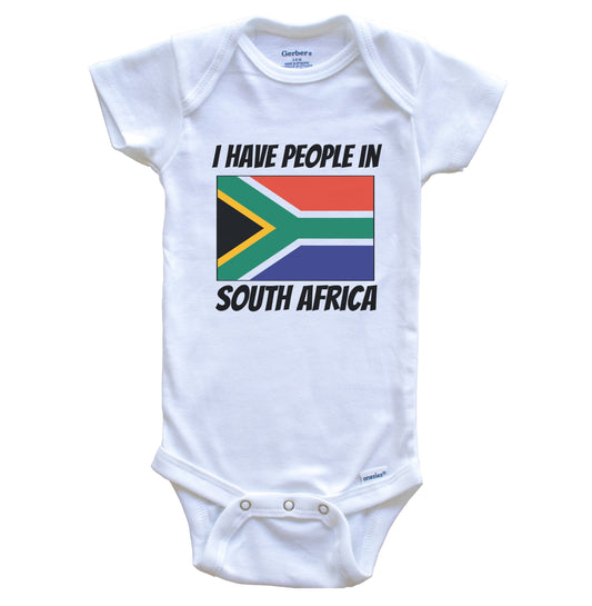 South African Flag I Have People In South Africa Baby Bodysuit