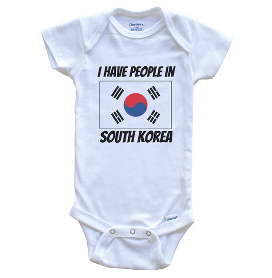 Korean Flag I Have People In South Korea Baby Bodysuit