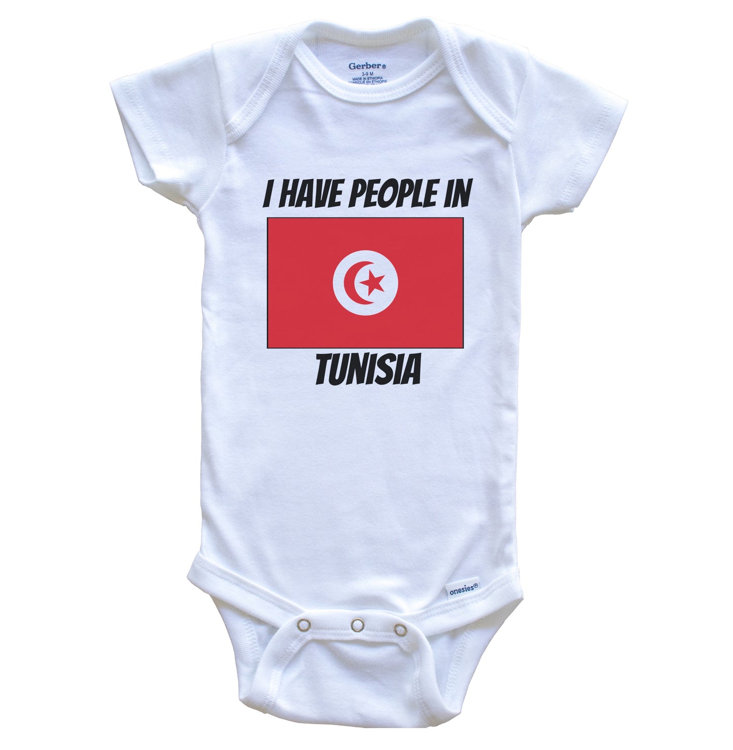 Tunisian Flag I Have People In Tunisia Baby Bodysuit