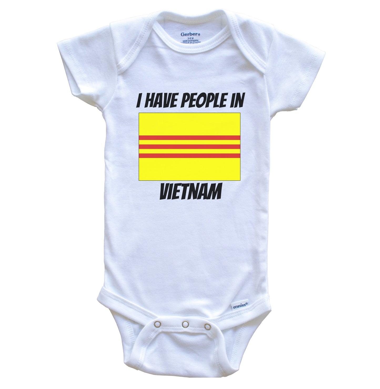 South Vietnamese Flag I Have People In Vietnam Baby Bodysuit