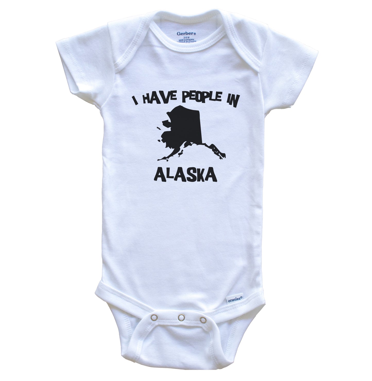 State Silhouette I Have People In Alaska Baby Bodysuit