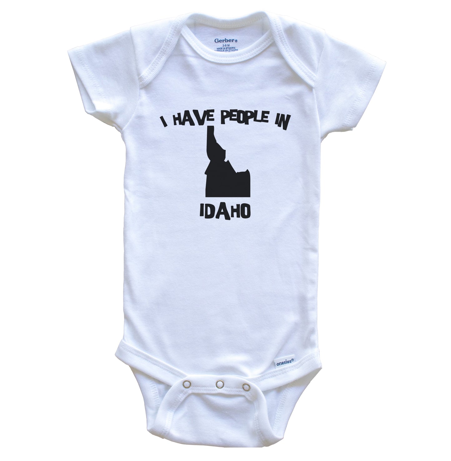State Silhouette I Have People In Idaho Baby Bodysuit