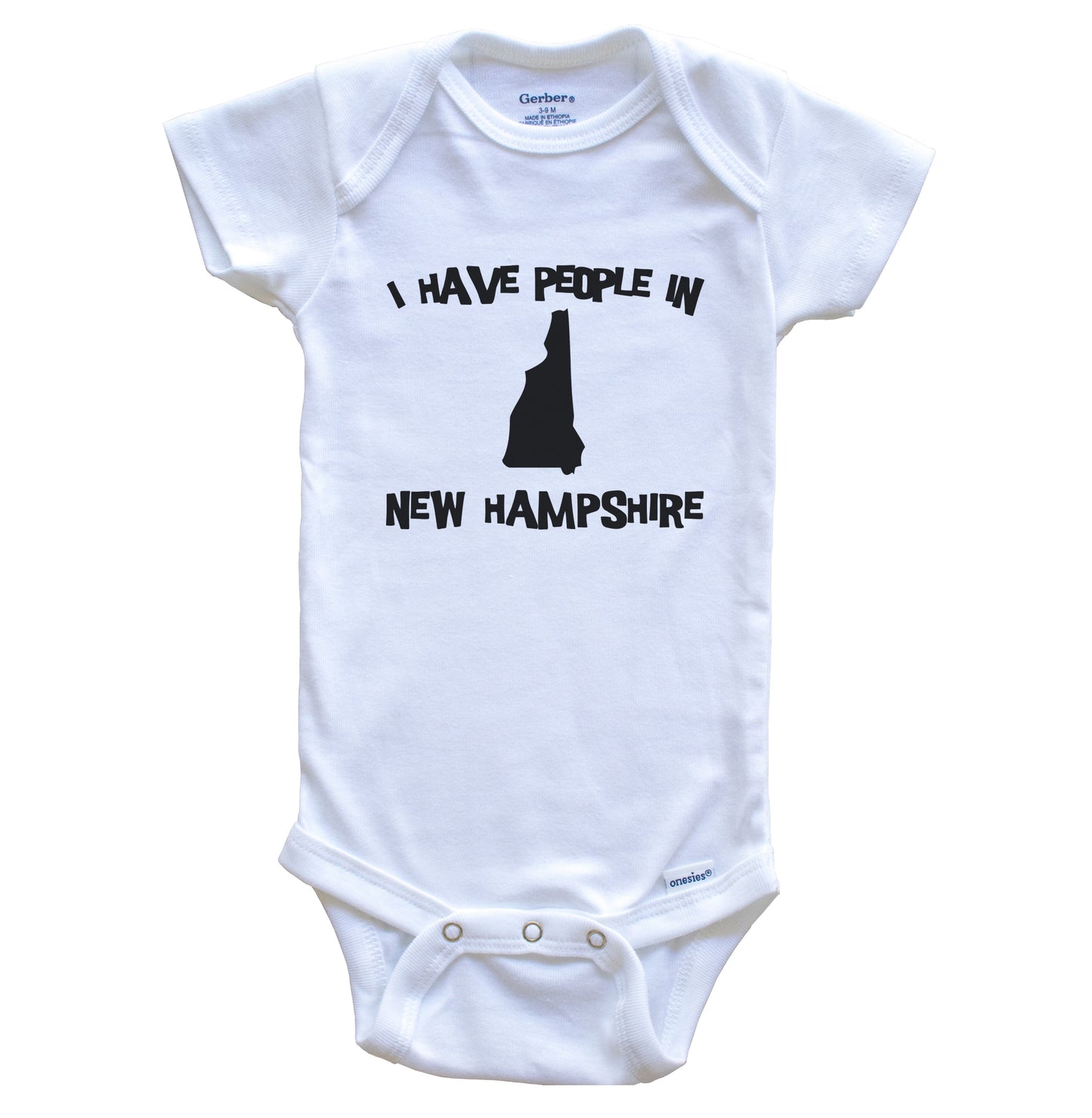 State Silhouette I Have People In New Hampshire Baby Bodysuit