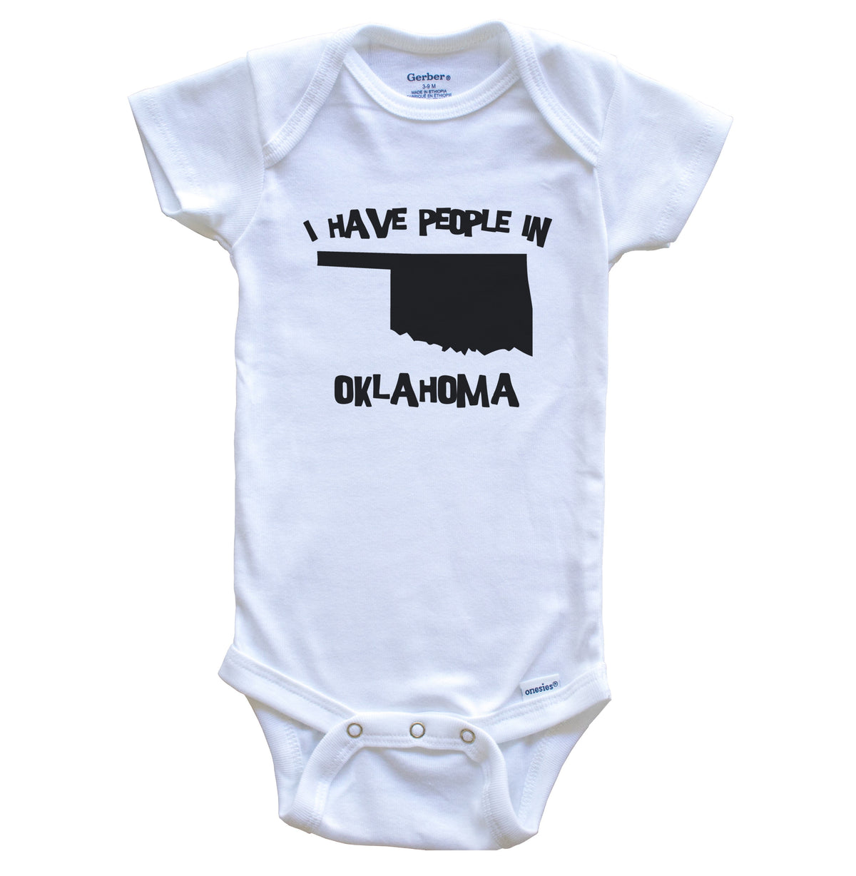 State Silhouette I Have People In Oklahoma Baby Bodysuit