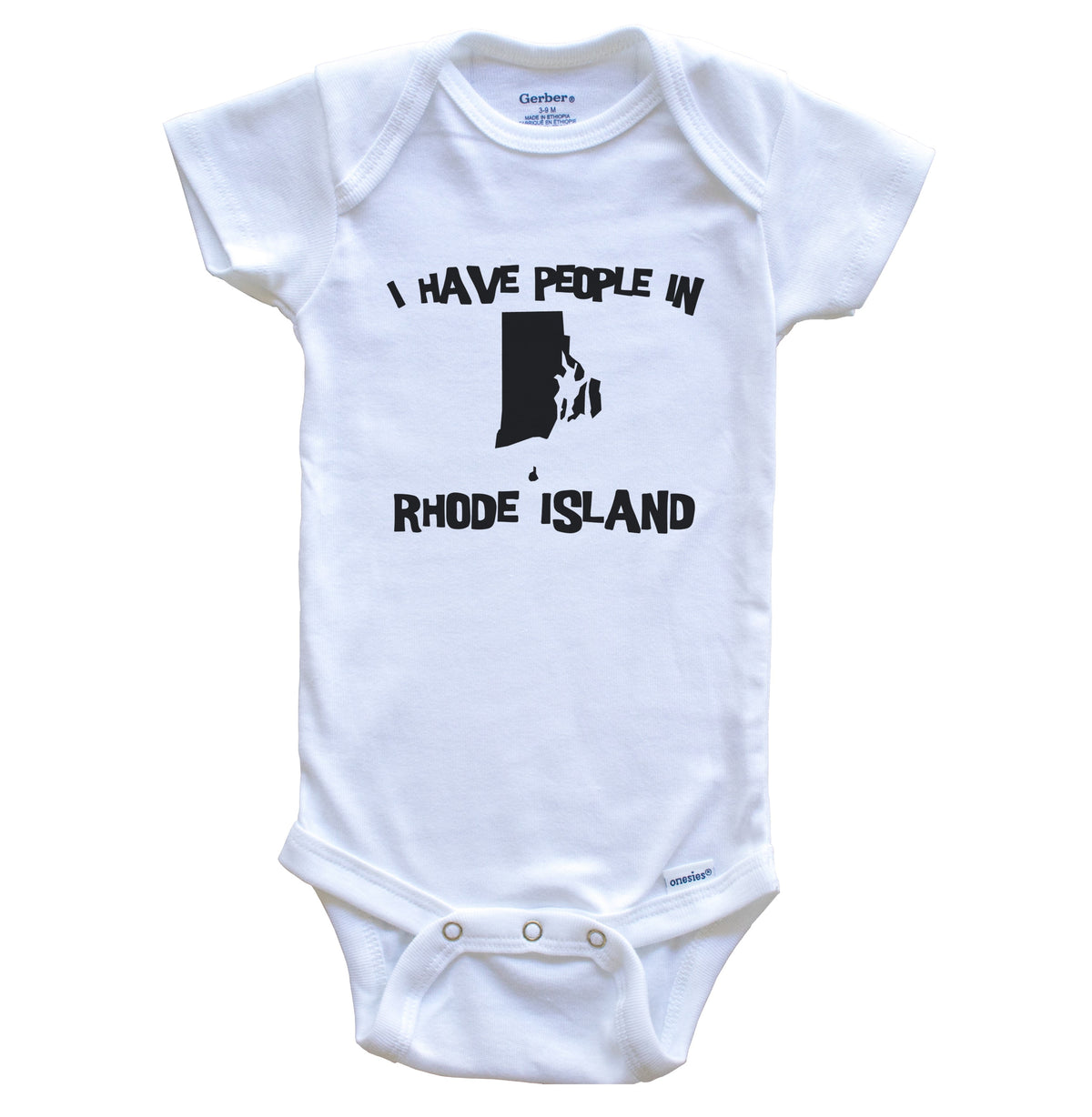 State Silhouette I Have People In Rhode Island Baby Bodysuit