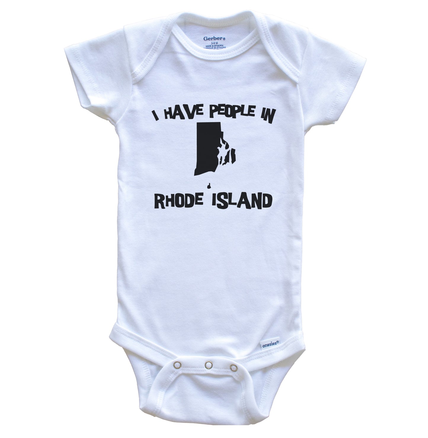 State Silhouette I Have People In Rhode Island Baby Bodysuit