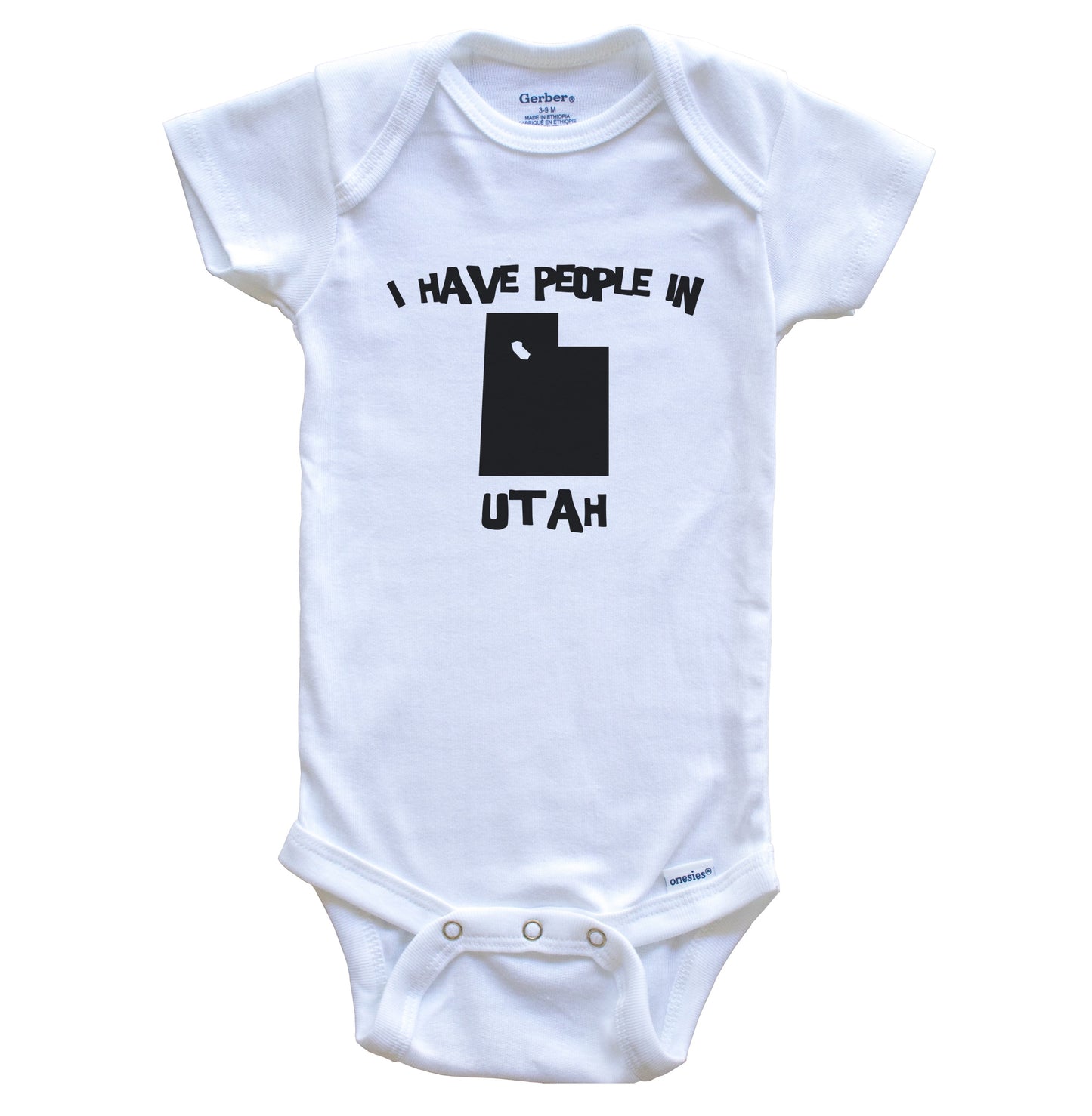 State Silhouette I Have People In Utah Baby Bodysuit