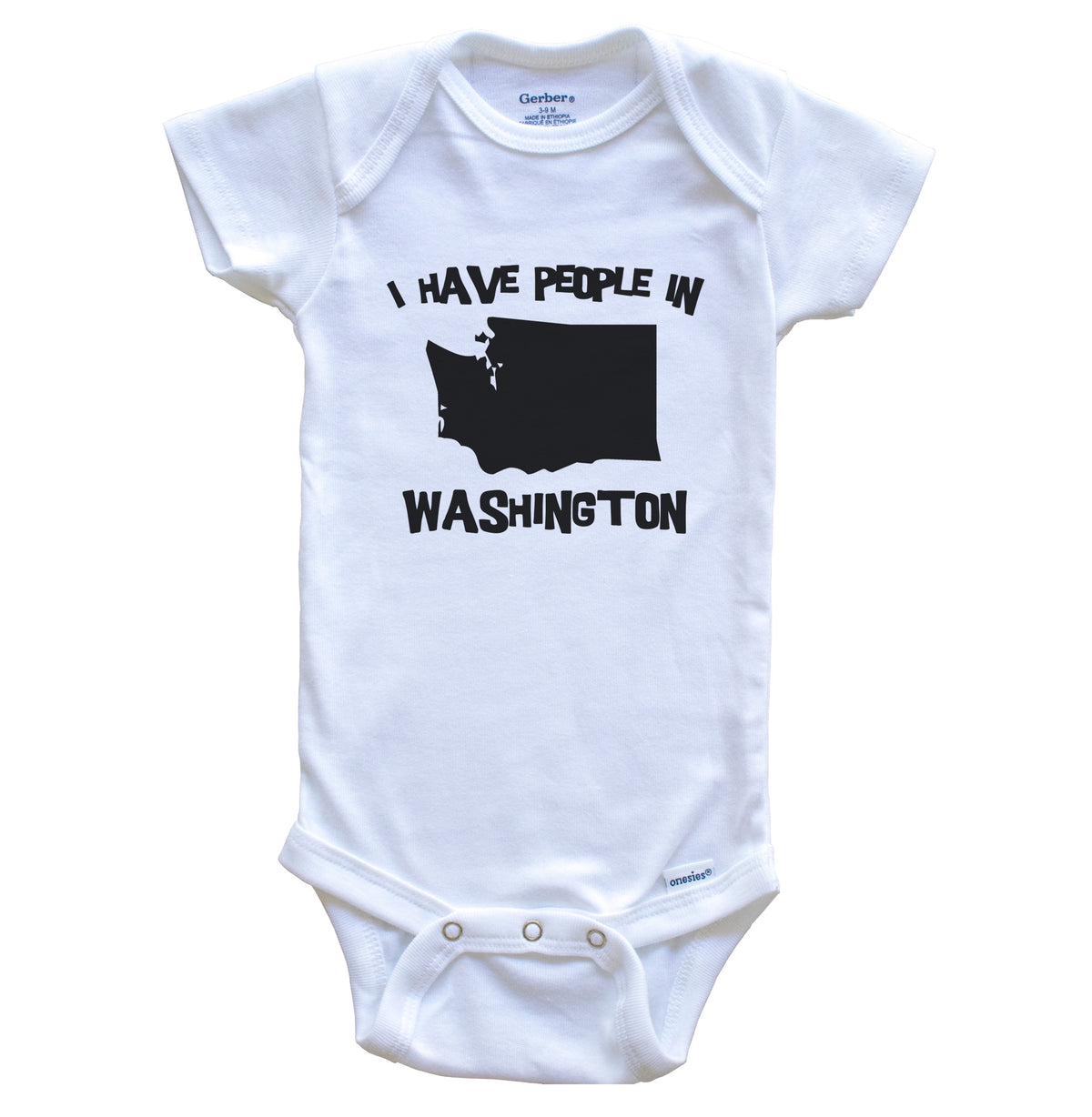 State Silhouette I Have People In Washington Baby Bodysuit